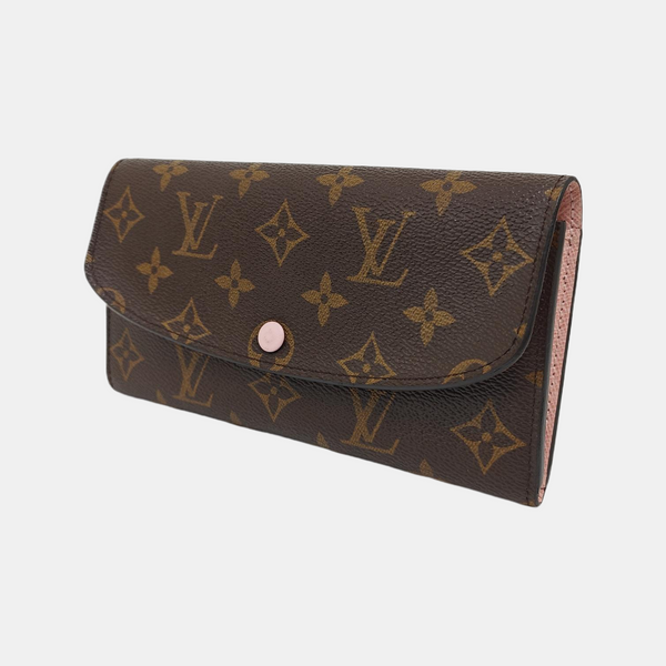 EMILIE Monogram Coated Canvas Brown Wallet