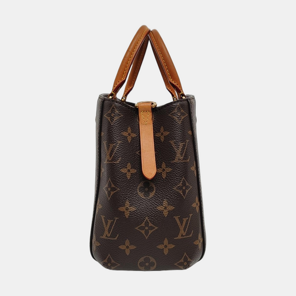 MONTAIGNE BB Monogram Coated Canvas Brown