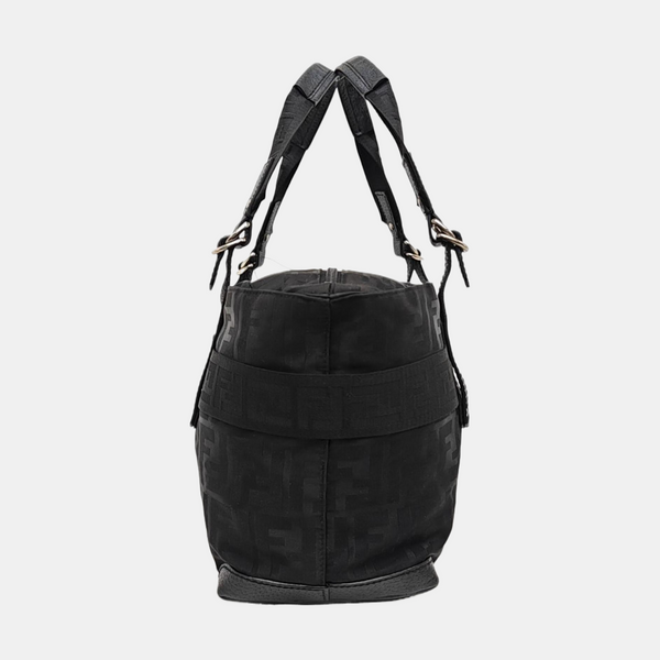 Fabric Top Handle Bag Black