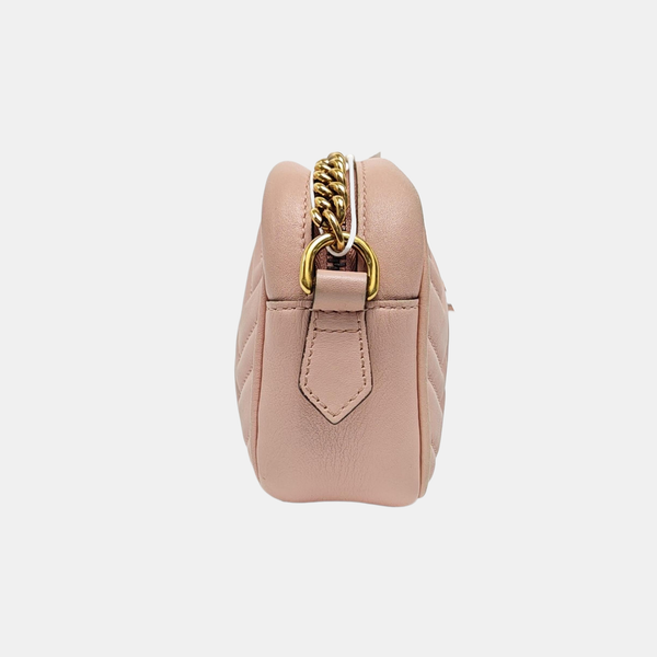 GG Marmont Mini Quilted Calfskin Pink