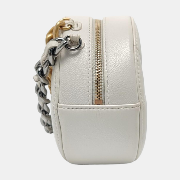 Authenticated pre-owned CHANEL 19 Quilted Lambskin White - Crossbody Bag at Looply