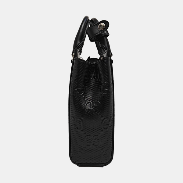 Monogram Calfskin Tote Bag Mini Black