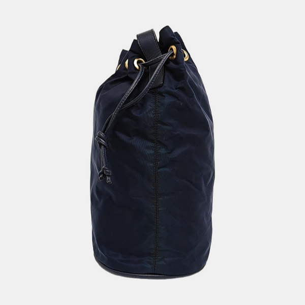 Nylon Bucket Bag Blue