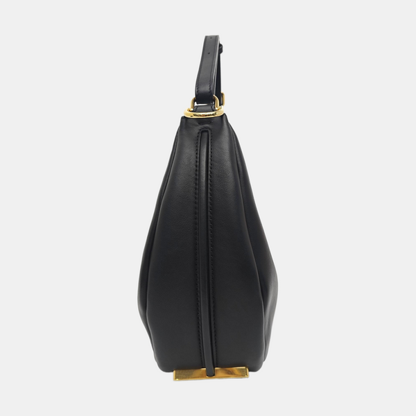 Calfskin Top Handle Bag Black