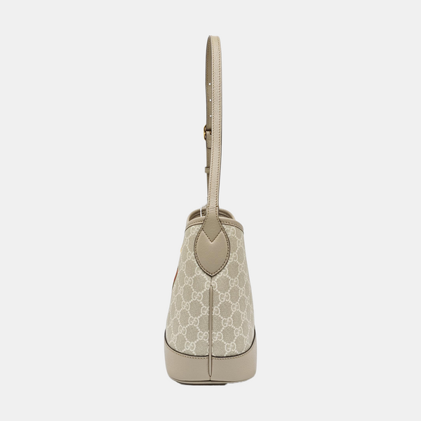 Monogram Coated Canvas Tote Bag Small Beige
