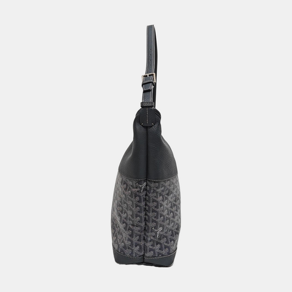 Coated Canvas Shoulder Bag Blue