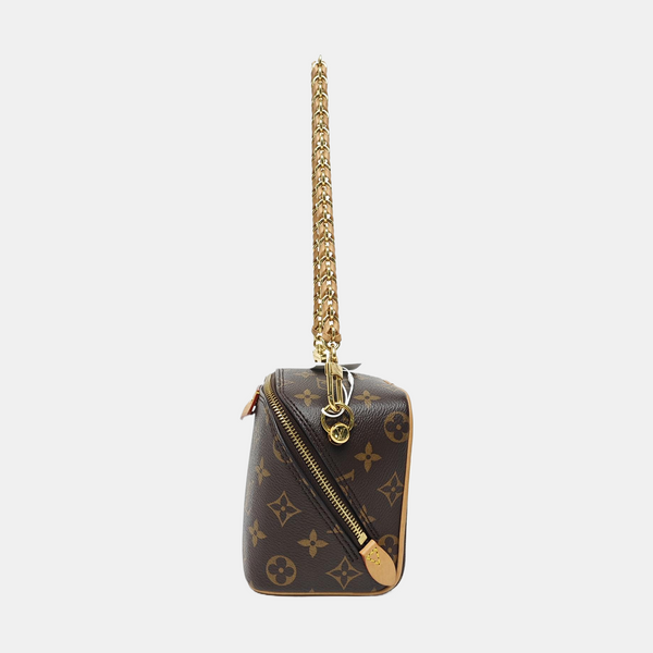 JUST IN CASE Monogram Coated Canvas Brown