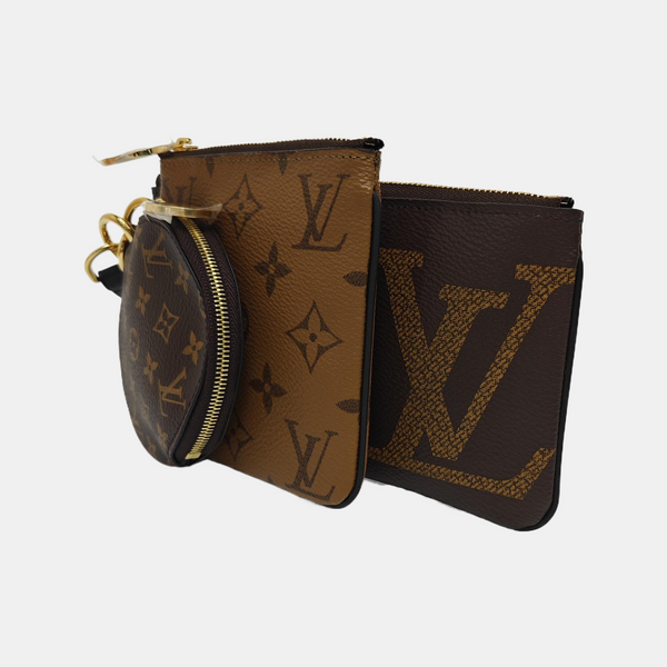 TRIO Monogram Coated Canvas Brown