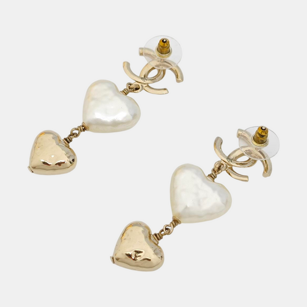 CC Logo Metal Gold Earrings