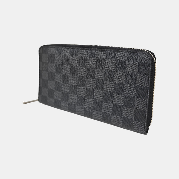ZIPPY Damier Graphite Coated Canvas Gray Wallet