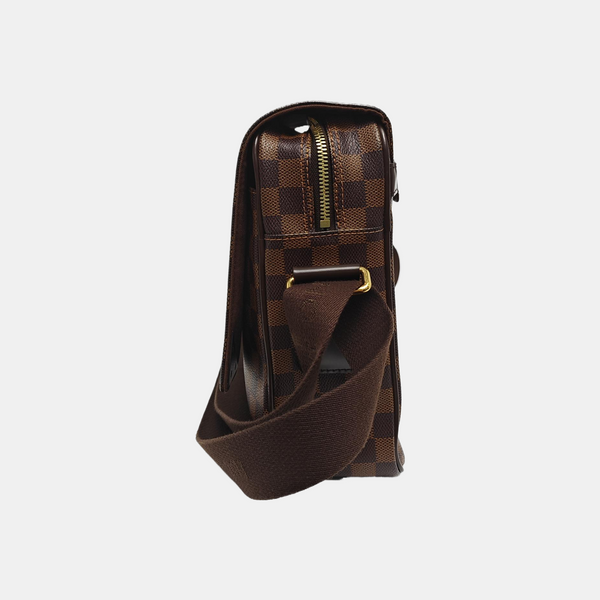 SHELTON MM Damier Ebene Coated Canvas Brown