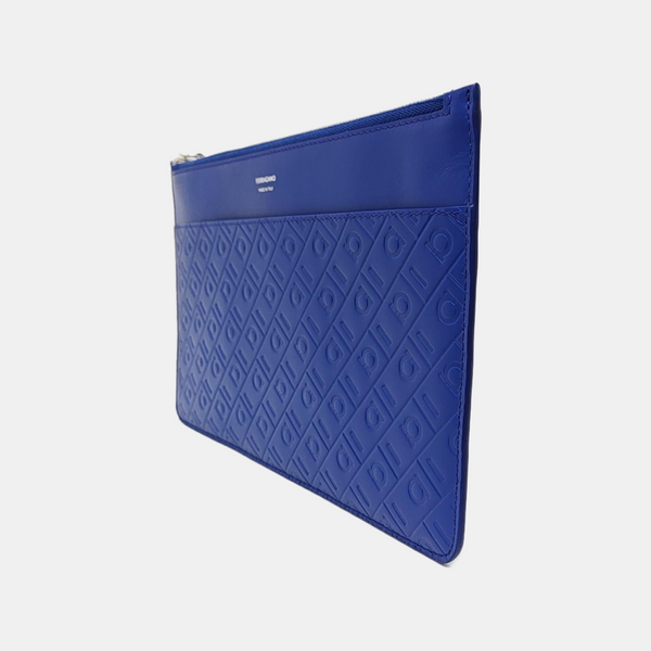 Piel de becerro Gancini azul