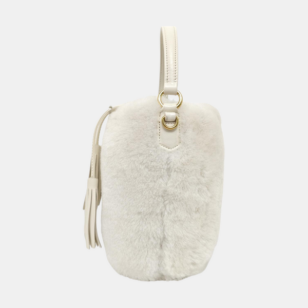 Fabric Shoulder Bag White