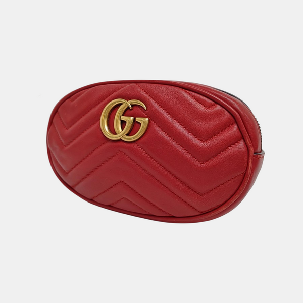 GG Marmont Quilted Calfskin Red