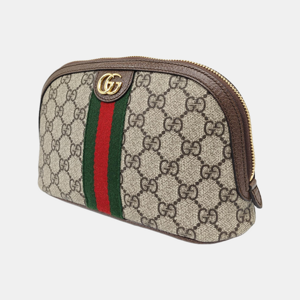 Ophidia Large Monogram Coated Canvas Beige