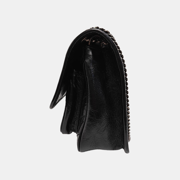 NIKI Small Chevron Calfskin Black