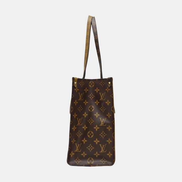 ONTHEGO MM Monogram Coated Canvas Brown