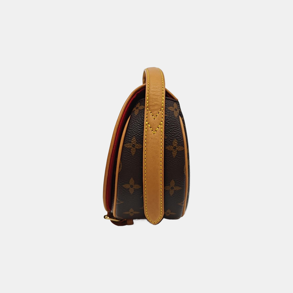 TAMBOURINE Monogram Coated Canvas Brown