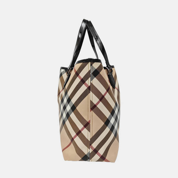 Coated Canvas Tote Bag Beige