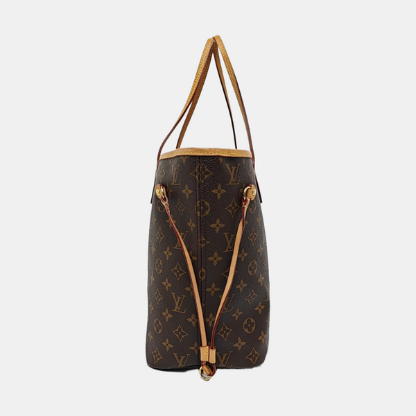 NEVERFULL MM Monogram Coated Canvas Brown
