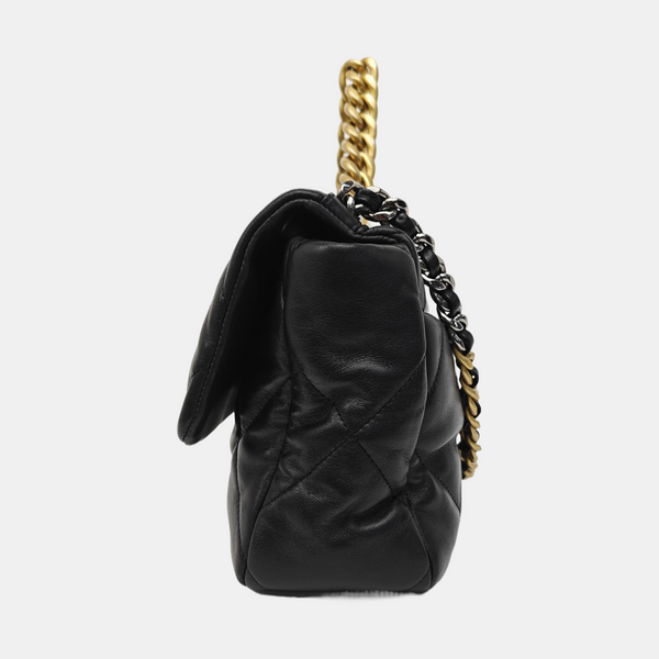 CHANEL 19 Medium Quilted Lambskin Black