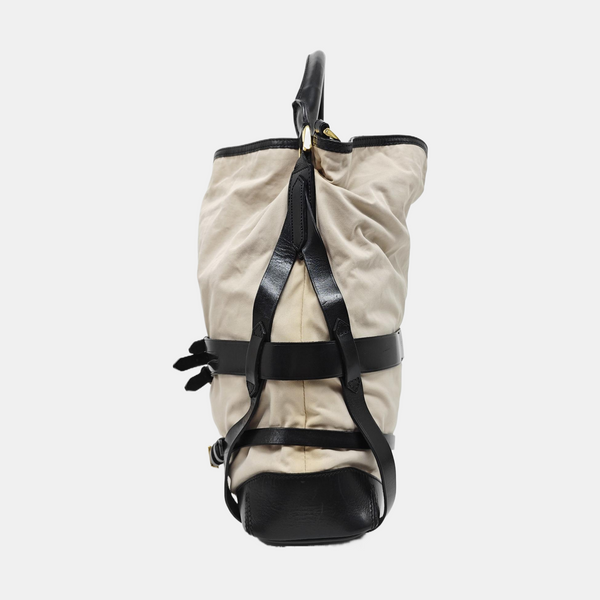 Fabric Shoulder Bag Beige