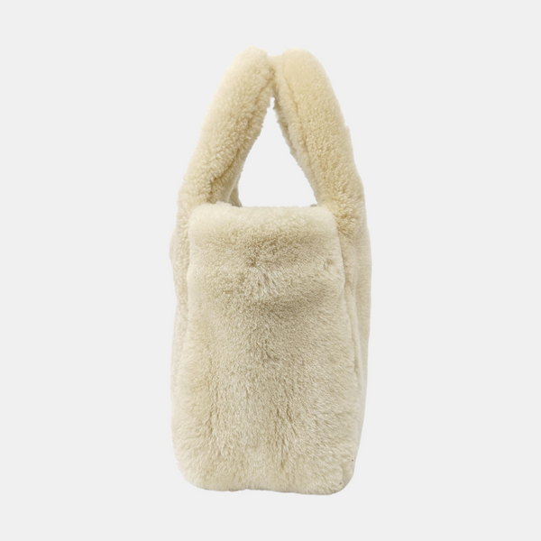 Sheepskin Tote Bag Mini Beige