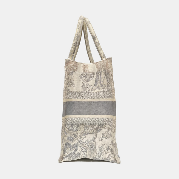 Book Tote Medium Fabric Gray