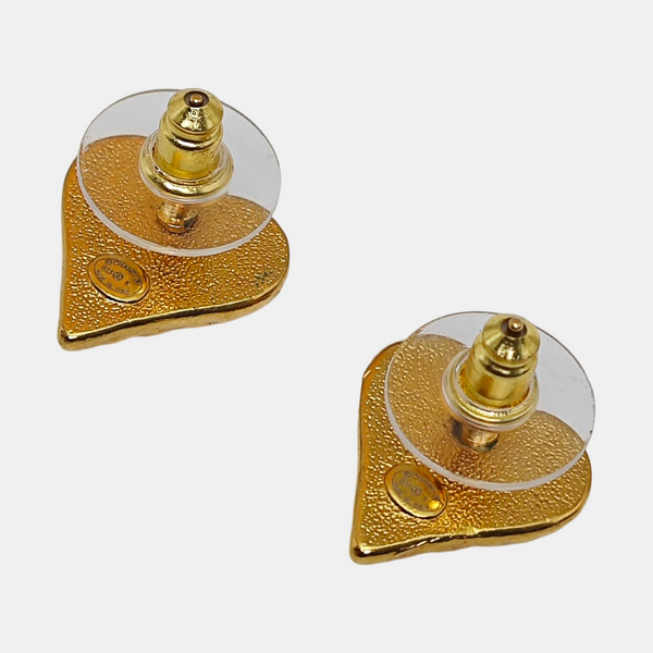 Pendientes de metal dorado