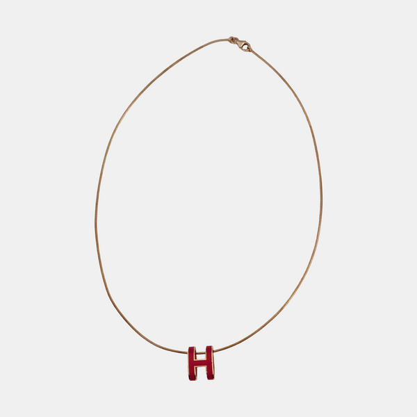 Pop H 925 Sterling Silver Rose Gold Necklace