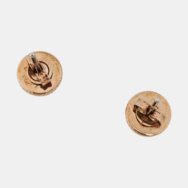 Metal Rose Gold Stud Earrings