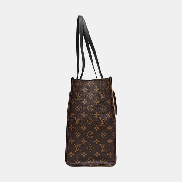 ONTHEGO MM Monogram Coated Canvas Brown