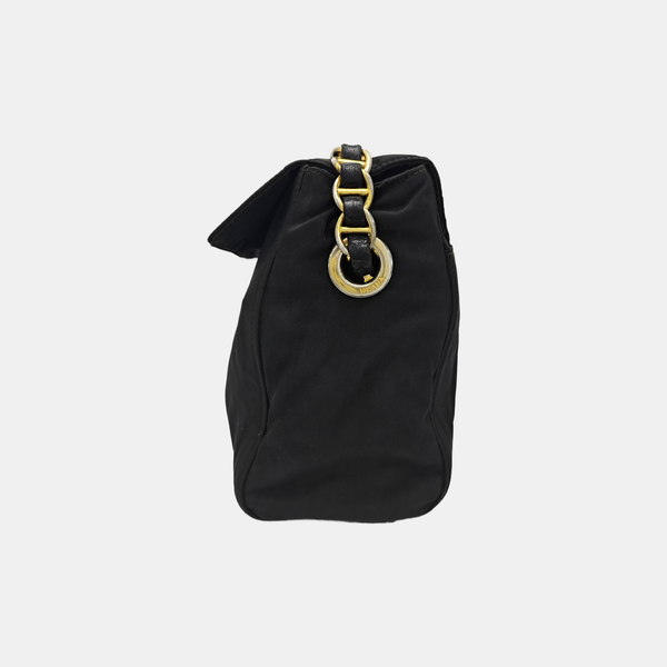 Nylon Shoulder Bag Black