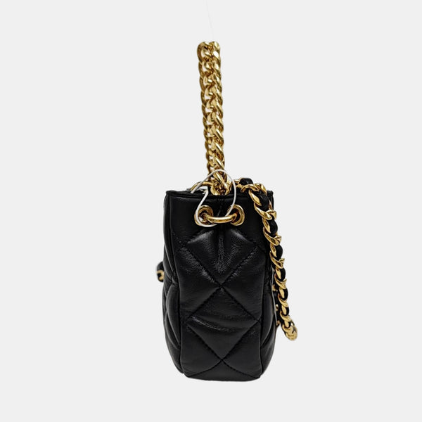 Quilted Lambskin Shoulder Bag Small Black