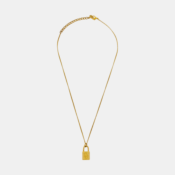 Dior Oblique Metal Gold Necklace