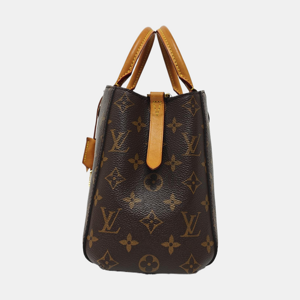 MONTAIGNE BB Monogram Coated Canvas Brown