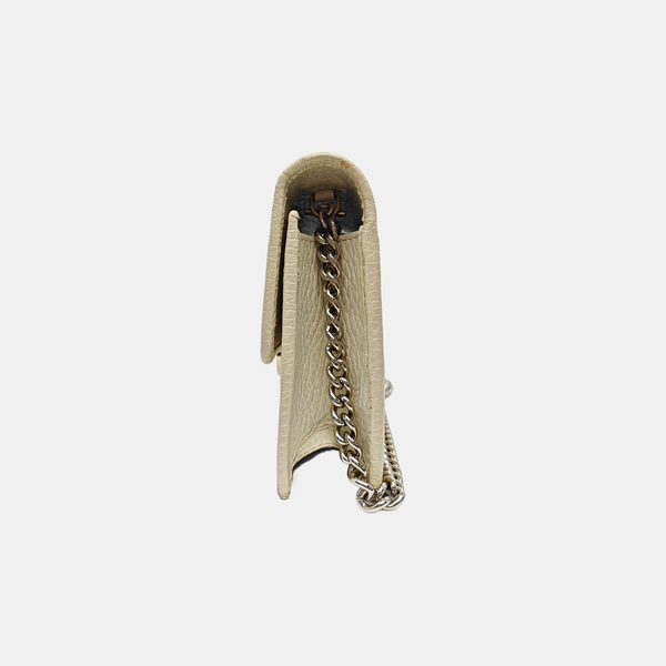 Interlocking G Small Calfskin Beige