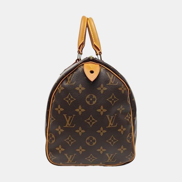 SPEEDY 30 Monogram Coated Canvas Brown