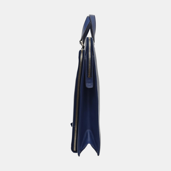 Saffiano Calfskin Tote Bag Blue