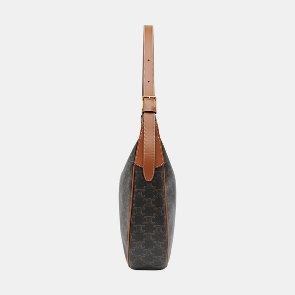 Coated Canvas Shoulder Bag Black