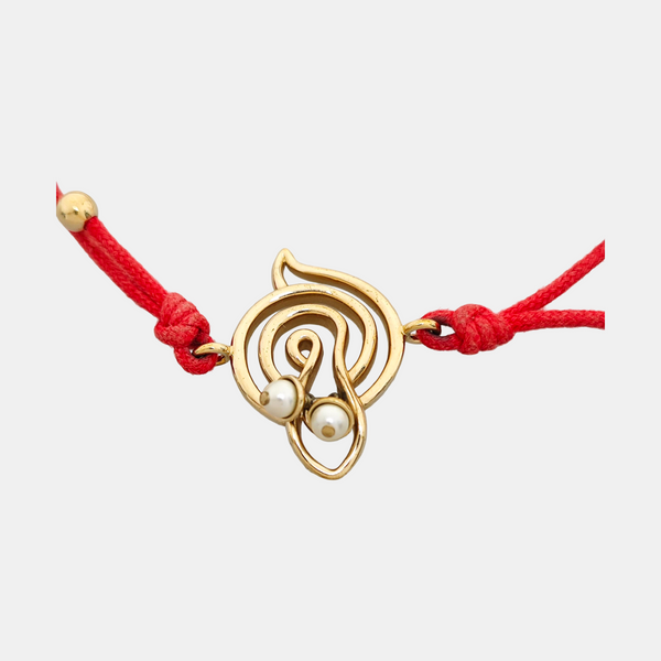 Oui Fabric Red Bracelet