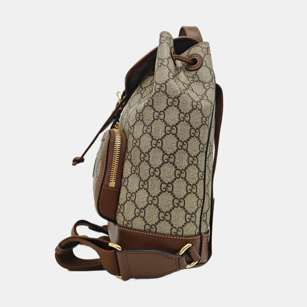 Monogram Coated Canvas Backpack Black