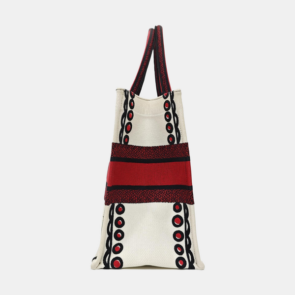 Book Tote Medium Canvas White