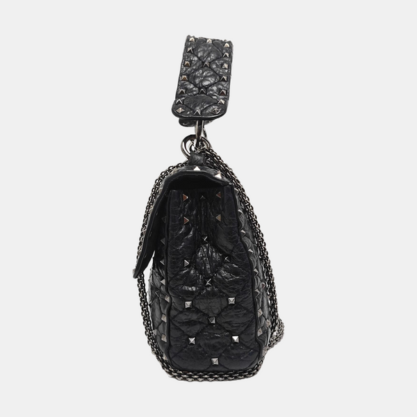 Spike Up Quilted Calfskin Black