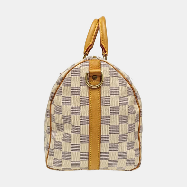 SPEEDY 30 Damier Azur Coated Canvas White