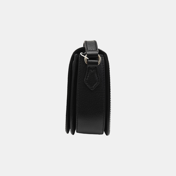 Leather Shoulder Bag Black