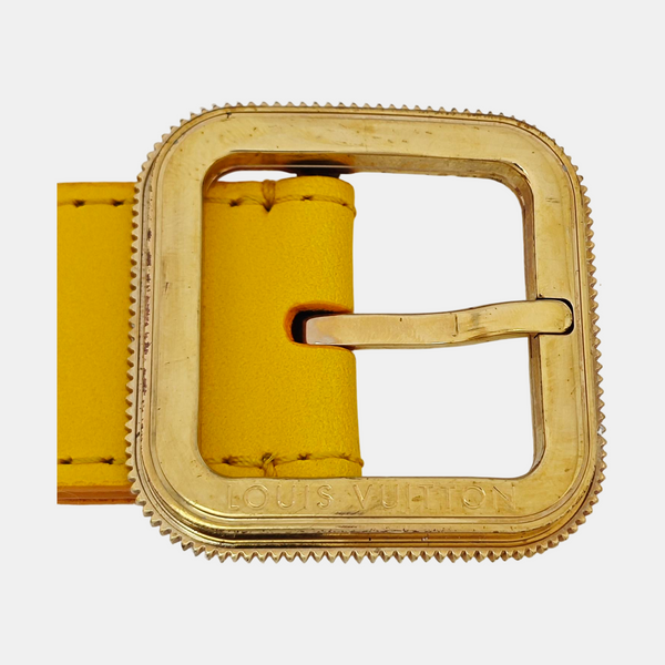 Coated Canvas Belt Yellow