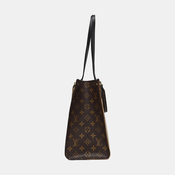 ONTHEGO MM Monogram Coated Canvas Brown