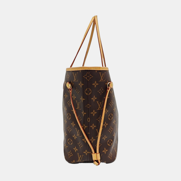 NEVERFULL MM Monogram Coated Canvas Brown