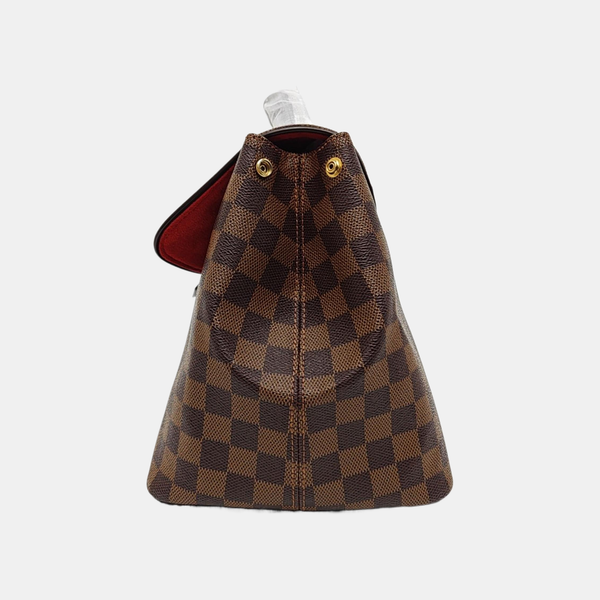 BERGAMO MM Damier Ebene Coated Canvas Brown